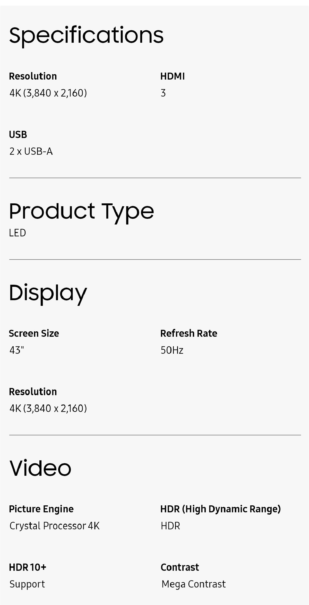 Samsung Crystal UHD DUE800 4K Tizen OS Smart-TV (2024) [Exklusiv online]