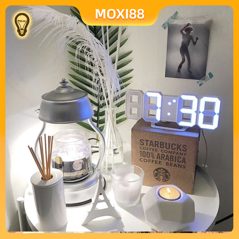 [HCM][ Tặng Móc Treo ]  Đồng hồ LED 3D treo tường để bàn phong cách Hàn Quốc sáng đẹp decor phòng ngủ bàn làm việc bàn học quà tặng ý nghĩa