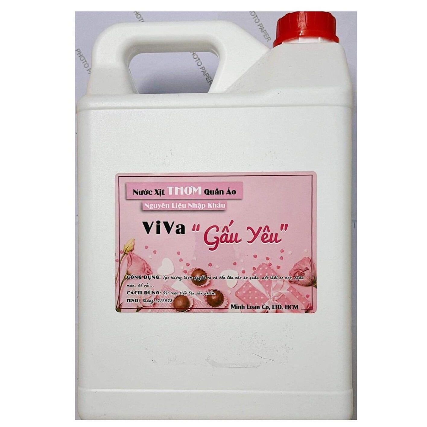 5 lit Nước Xịt Thơm Quần Áo ViVa Gấu Yêu tặng kèm vỏ chai xịt
