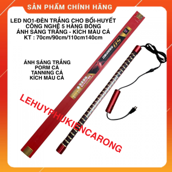 Đèn Bể Cá No1 BELOS 5 Hàng Bóng Đỏ Cá Không Đỏ Nước 5 Hàng Bóng 70cm 90cm 110cm 140cm