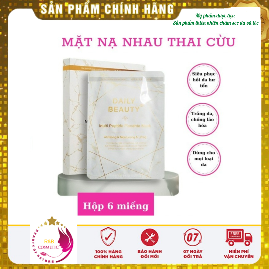 Mặt nạ nhau thai cừu daily beauty, mặt nạ nhau thai cừu tái tạo dưỡng trắng nâng cơ mặt