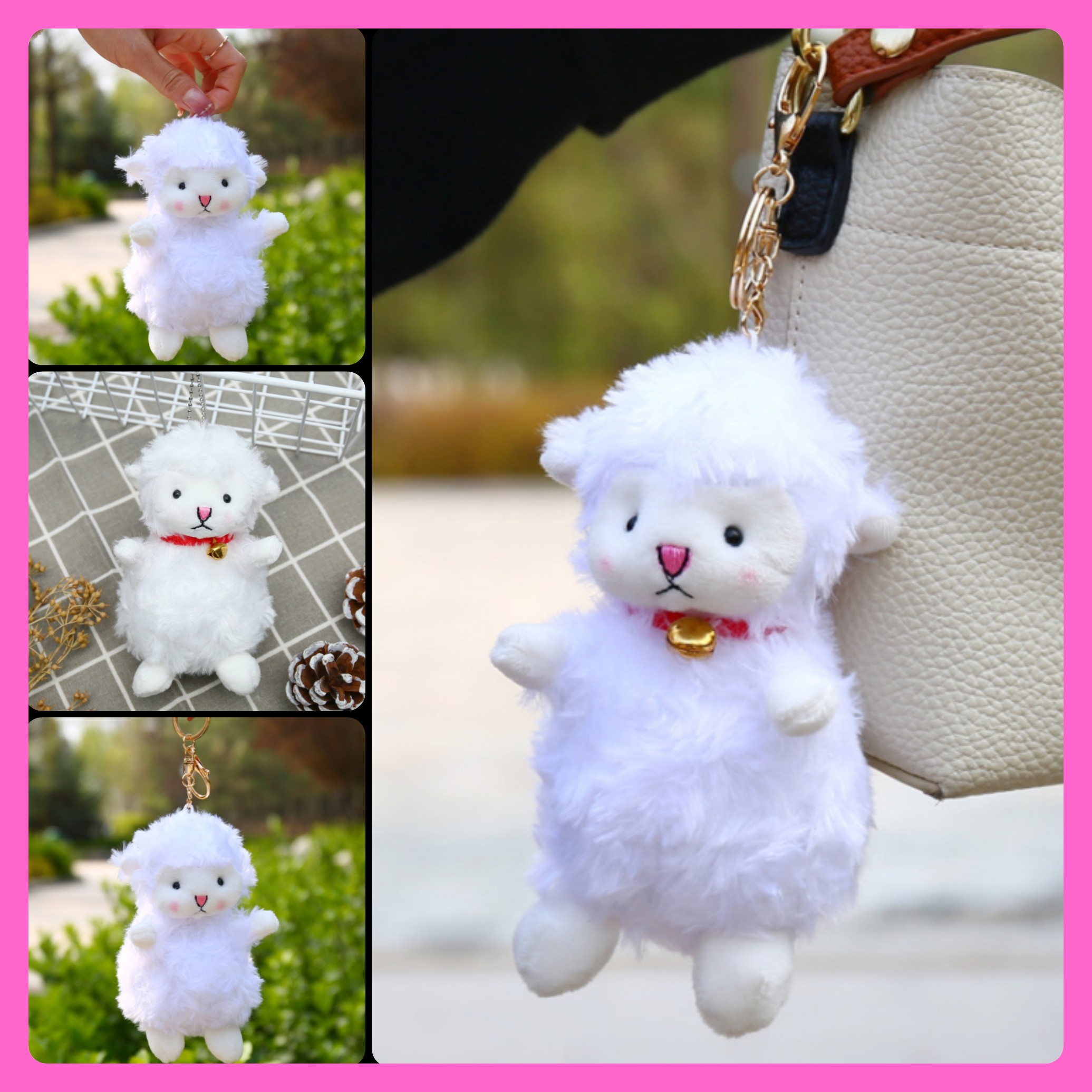 Móc treo balo túi xách hình thú cưng nhồi bông cute đáng yêu giá rẻ quà tặng bạn móc khóa xinh trang trí đẹp