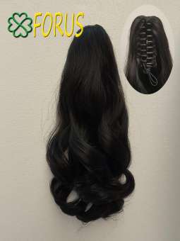 Tóc giả kẹp ngoạm N52 dài 36-38cm, màu [nâu đen 4#] tóc giả nữ