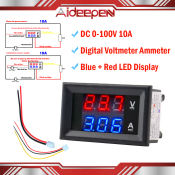 Aideepen Digital Ammeter & Voltmeter: DC 0-100V 10A