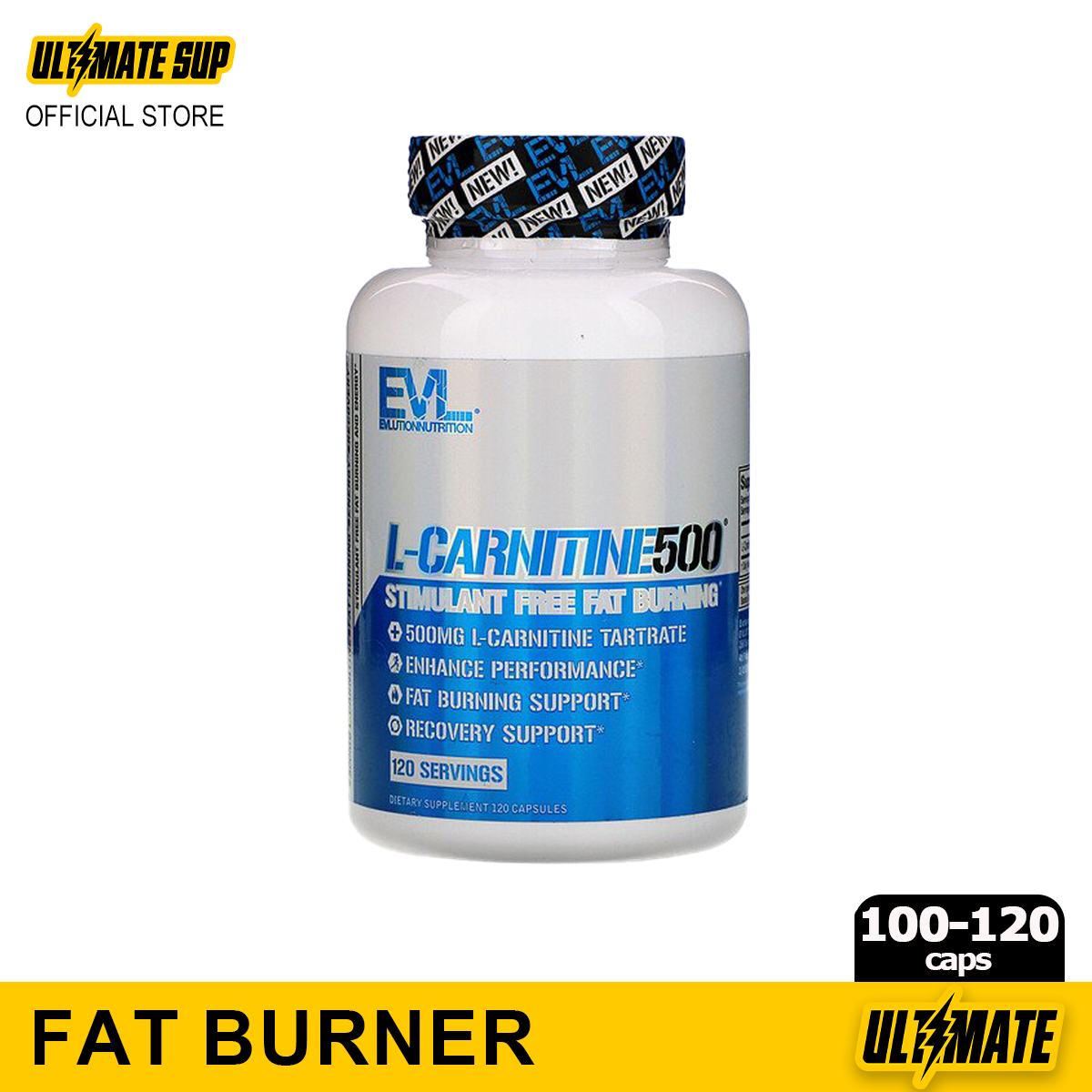 l carnitine cla Evlution Nutrition (EVL) L-Carnitine 500, 120 capsules Unflavoured at Best  Price in India main image 0