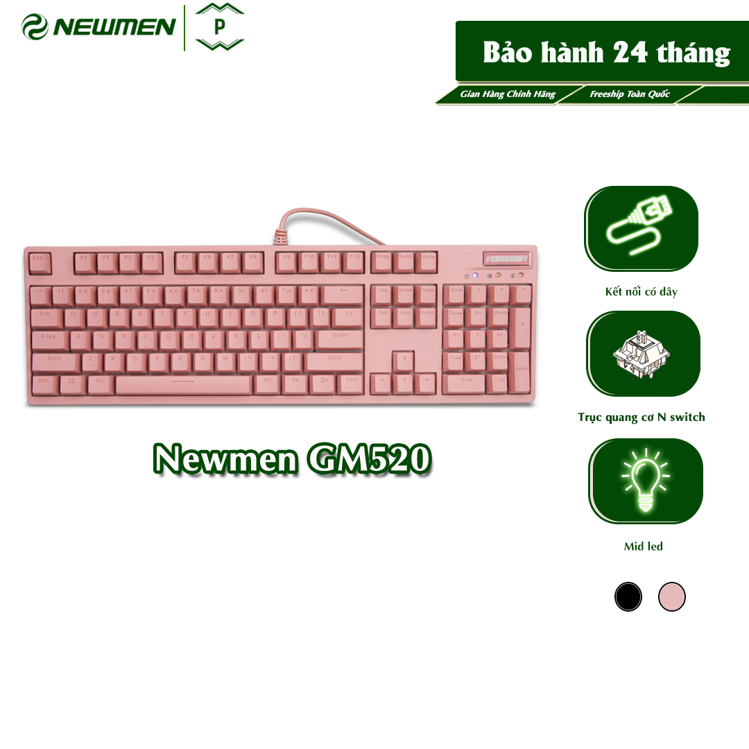 ˂patech˃ bàn phím cơ có dây gaming newmen gm520 - hàng chính hãng