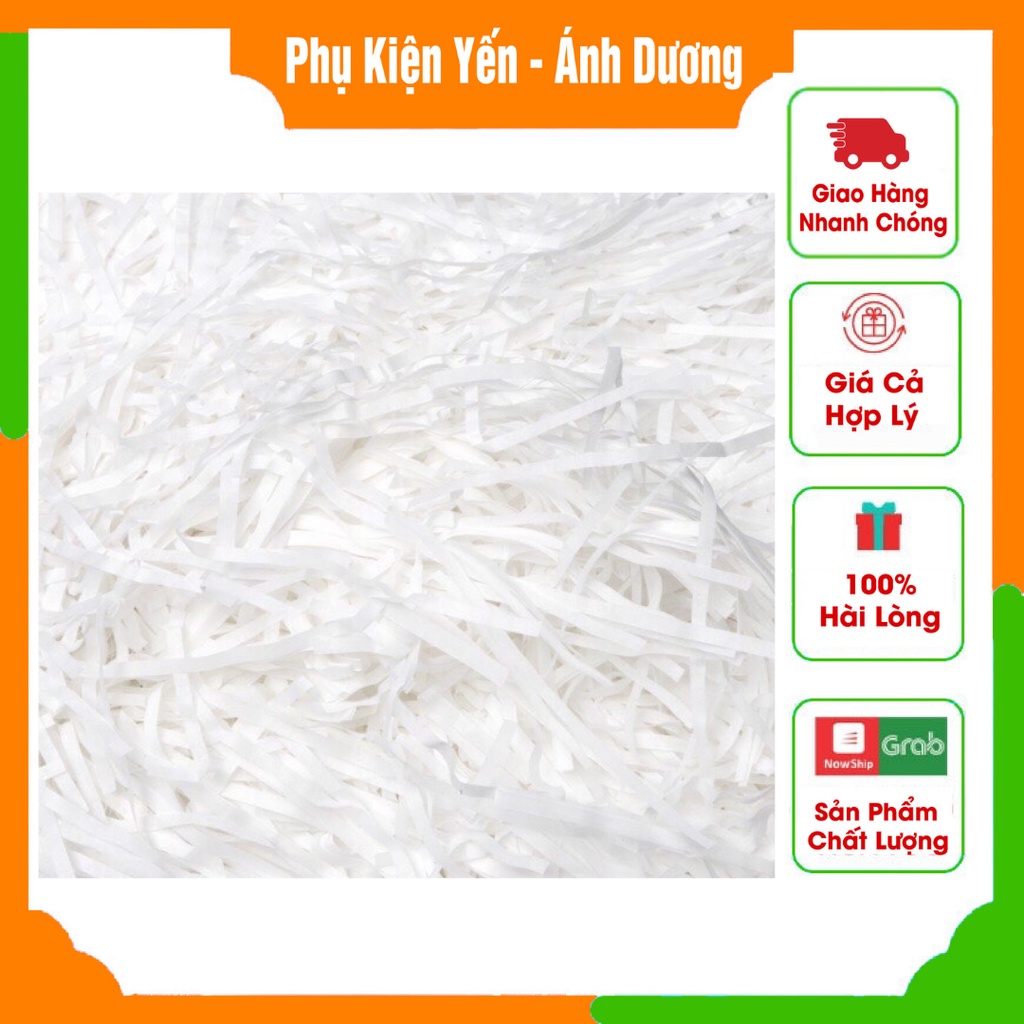 Giấy lót hộp yến màu trắng vụn lót hộp quà chống sốc rơm hút ẩm