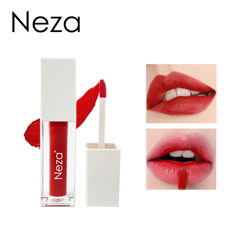 Gambar Neza Matte waterproof lipstick 24 hours long lasting lip glaze 30 colors long wear pearly lip gloss non stick cup shine lips tint 11# 20#