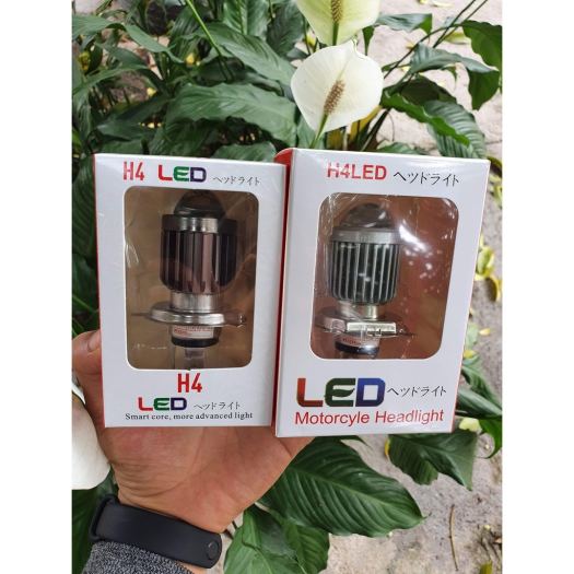 TM ĐÈN PHA BI CẦU MINI A1 CHÂN H4 2 MÀU SÁNG COS SÁNG VÀNG PHA SÁNG TRẮNG LẮP XE MÁY CHÂN H4