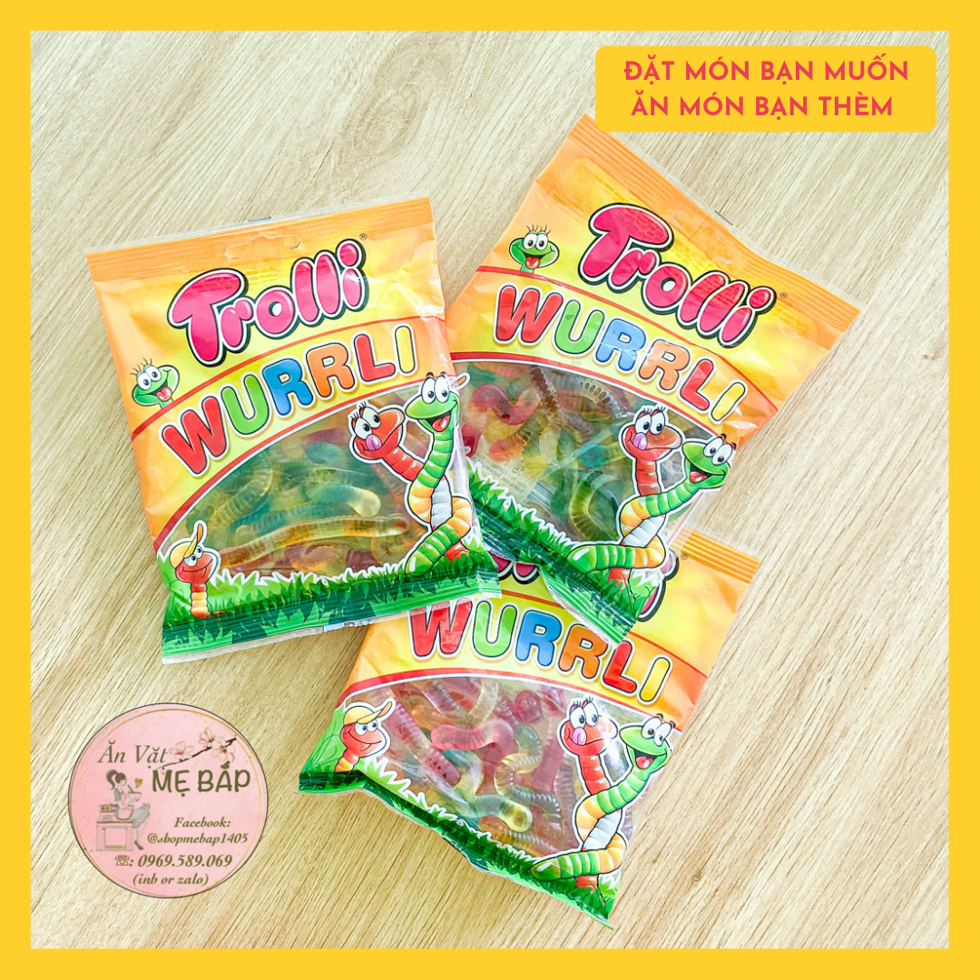 Kẹo dẻo trolli con sâu wurrli 100g - shop mẹ bắp