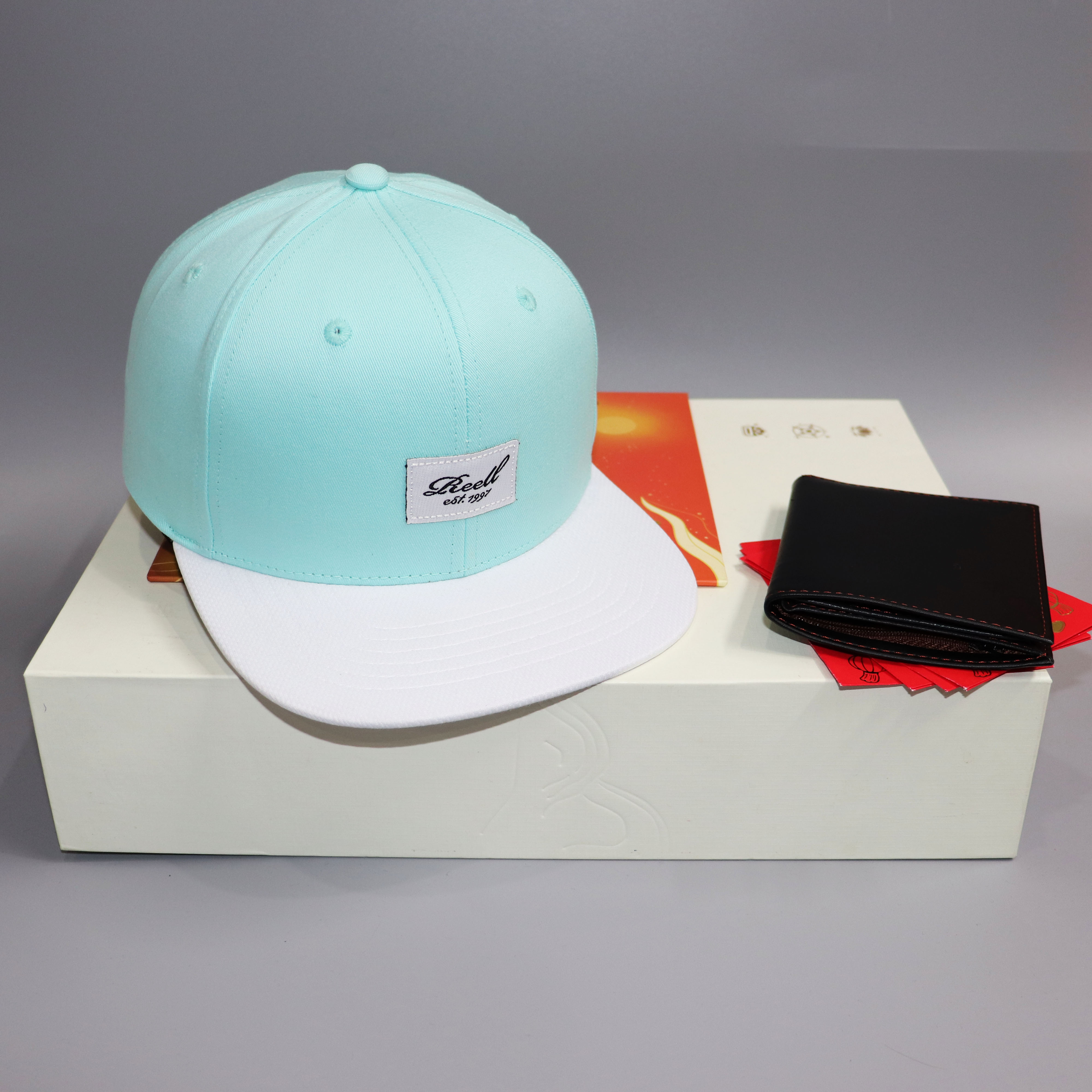 Nón Kết Mũ Lưỡi Trai Snapback Reel Xanh Ngọc Kết Trắng Lung Linh 2022 .
