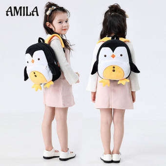 AMILA Động Vật Hoạt Hình Túi Trẻ Em Ba Lô Mẫu Giáo Ba Lô Hoạt Hình