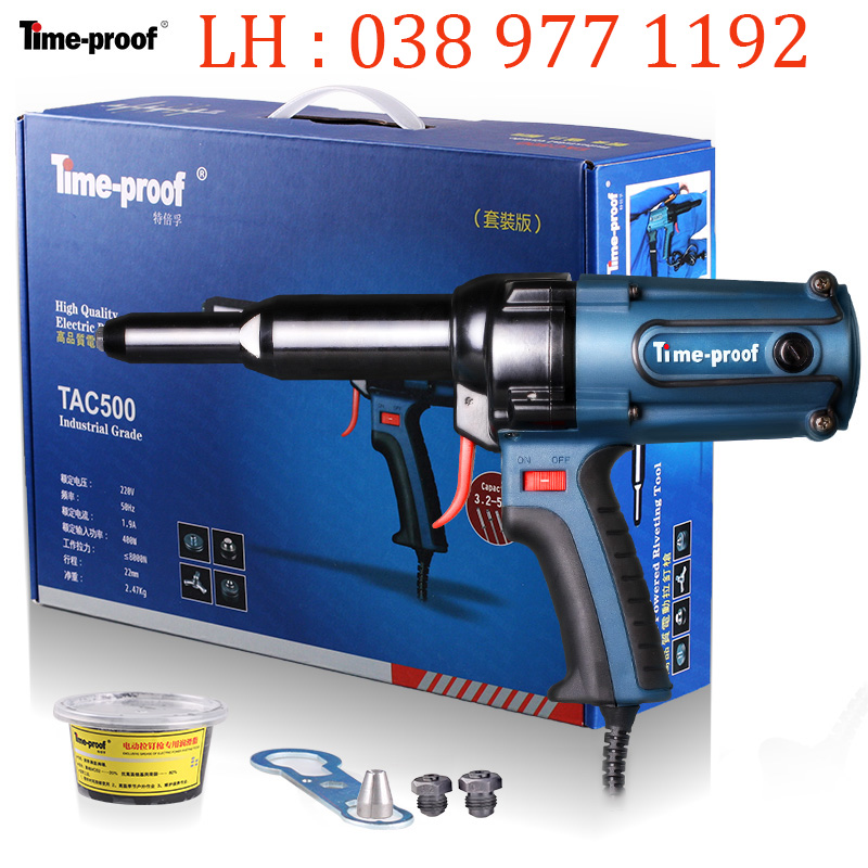 Máy bắn đinh rive bằng điện 220V TIMEPROOF TAC500 Chính hãng
