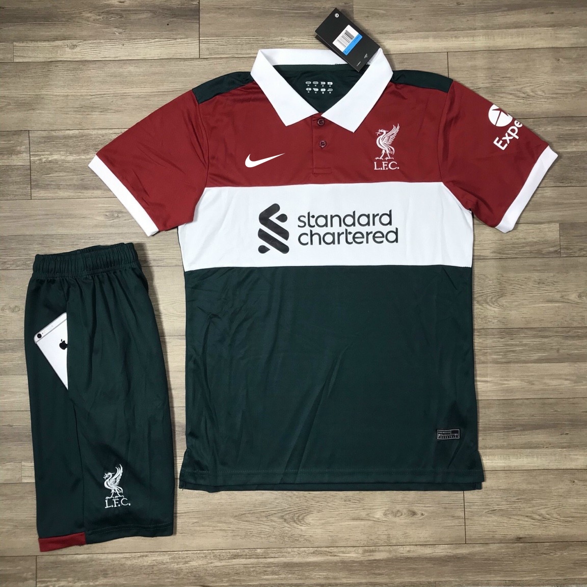 Áo Bóng Đá Câu LẠC BỘ LIVERPOOL-Mùa Giải 2021 2022 - Chuẩn Mẫu Thi Đấu - Vải Polyeste Siêu Thoáng-Siêu Bền