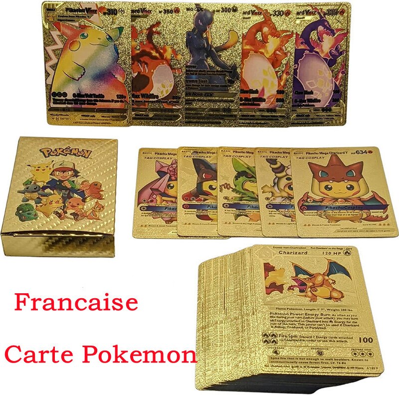 New 21x15cm Pokemon Cards English 30PCS Pikachu Rare Battle Game Card Shiny  Vstar Vmax GX Energy Card Collection Children Toy