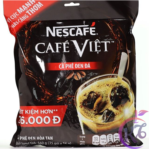 Nescafe Việt đen đá bịch 35 gói x 16g (560g) - cà phê Việt, cafe đen đá hòa tan date mới - coffee