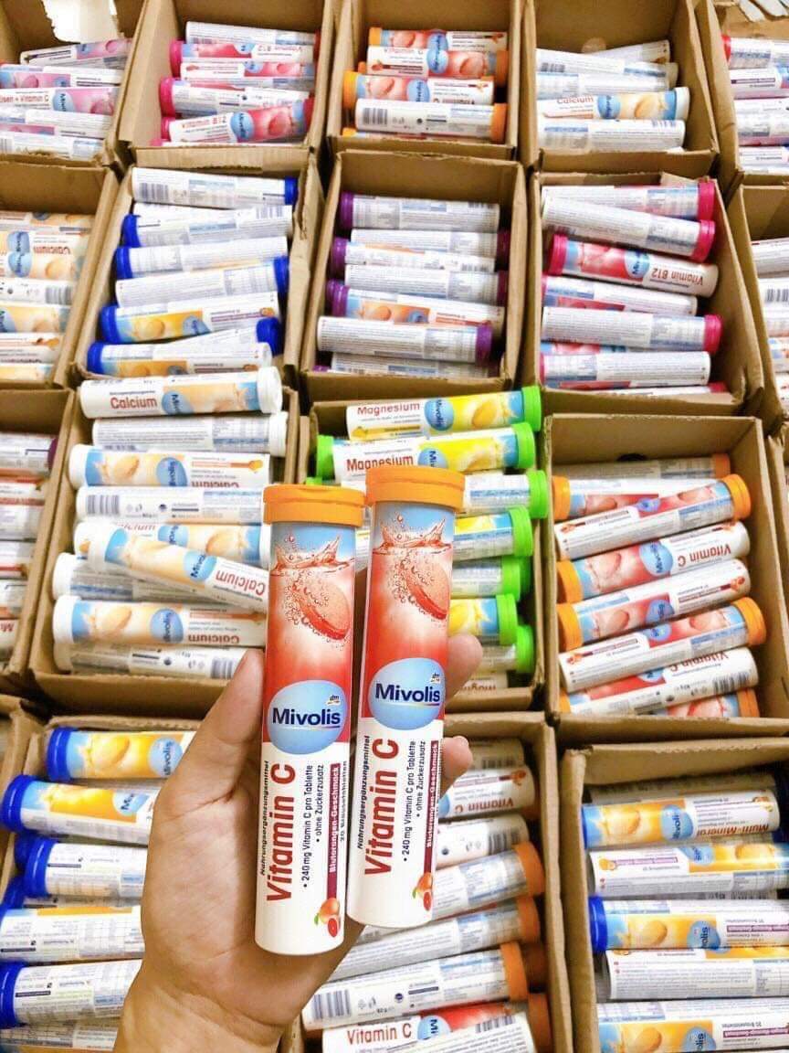 Viên sủi bổ sung vitamin và khoáng chất mivolis - tuyp 20 viên