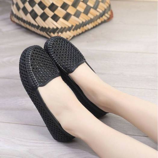 Giày nữ nhựa giày đi mưa búp bê lưới- Giày đi mưa- giày bảo hộ lỗ thoáng khí