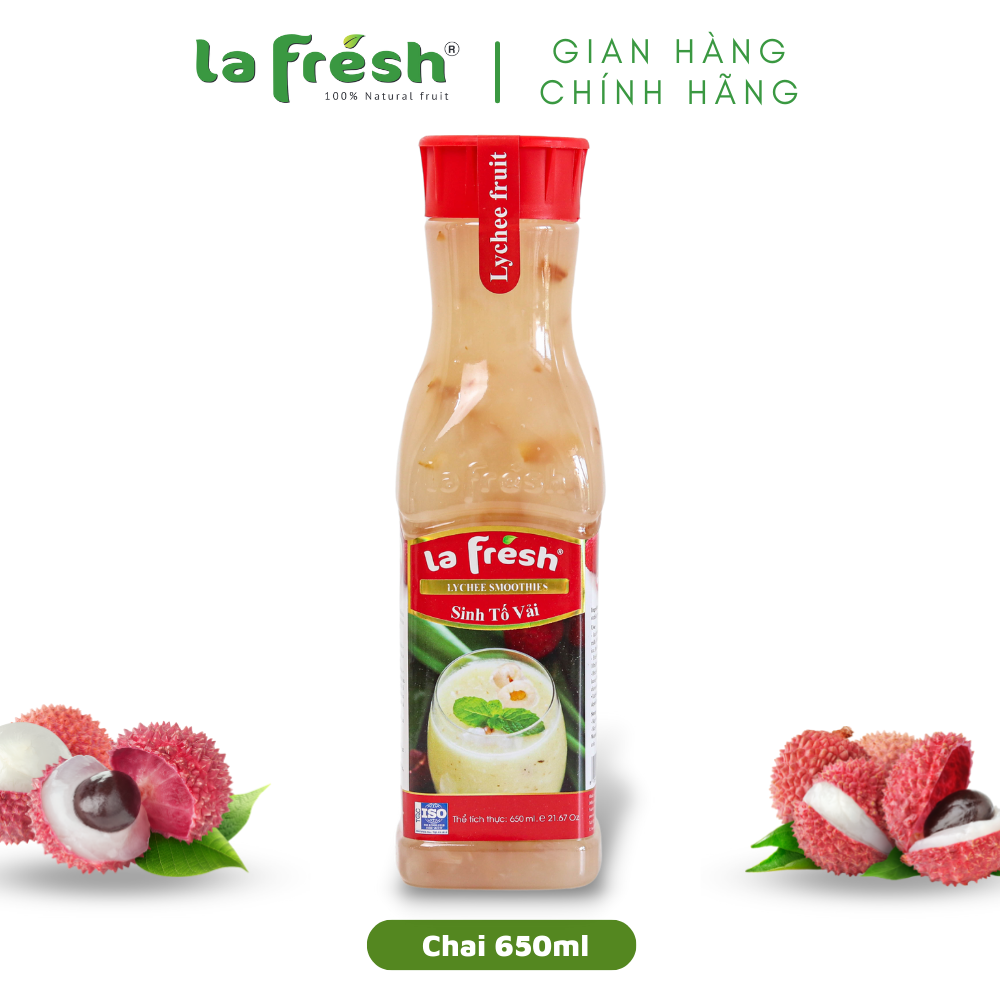 Sinh tố vải lafresh đà lạt chai 650ml