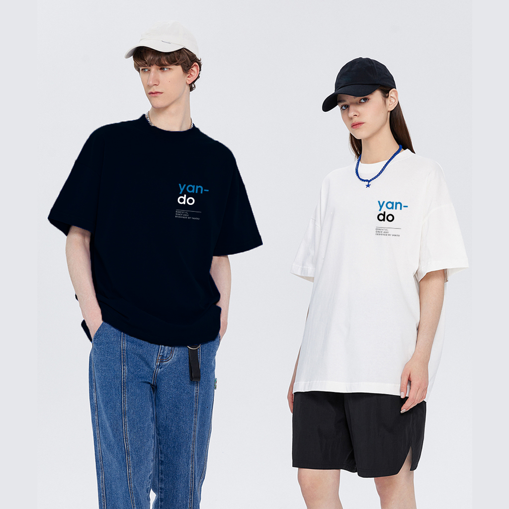 Áo thun tay lỡ nam nữ form rộng yando outfits live one life- at0188 -cotton 2 chiều