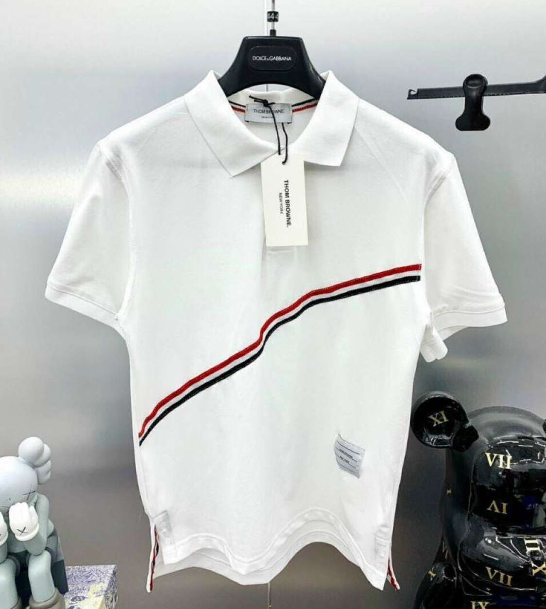 Áo thun polo nam cổ bẻ phối viền Thom Hot 2022