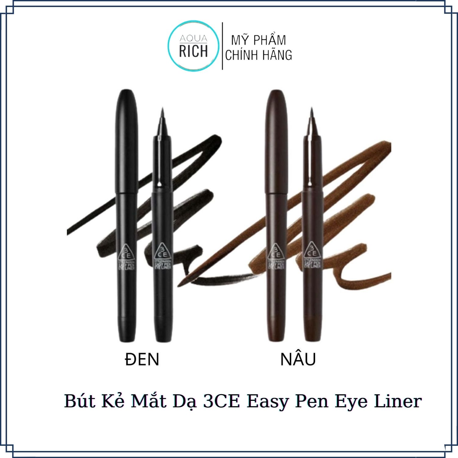 Bút kẻ mắt dạ 3ce không trôi easy pen eye liner