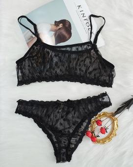 Set Ren Chấm Bi Đen - Let's Love Đồ Lót Nội Y