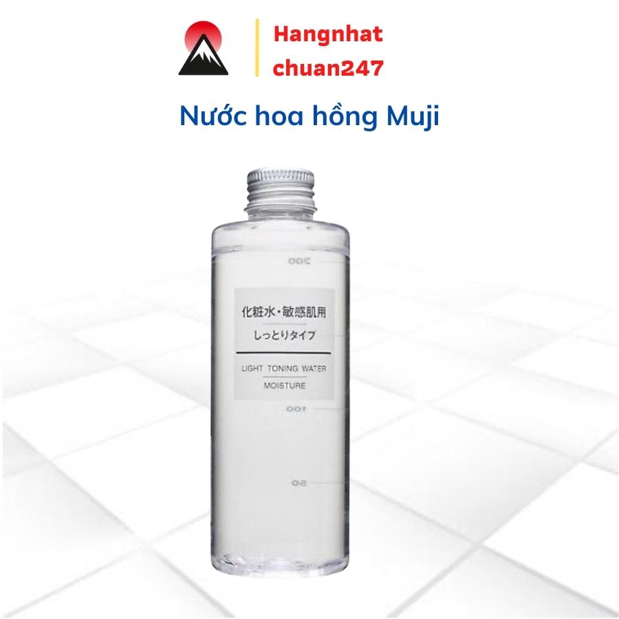 Nước hoa hồng Muji 200 ml toner dưỡng ẩm Nhật Bản lotion lành tính gồm 2 loại Light cho da dầu nhờn Moisture cho da khô