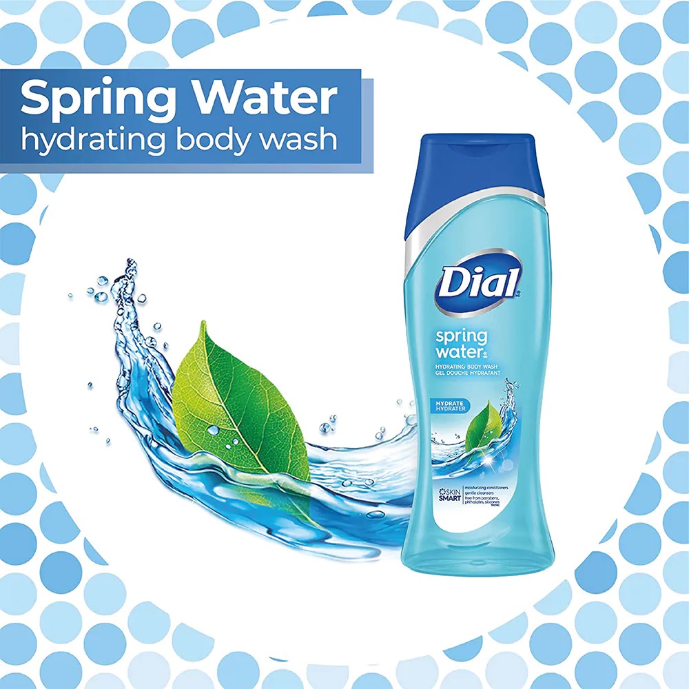 Sữa tắm cấp ẩm và diệt khuẩn Dial Spring Water 473ml