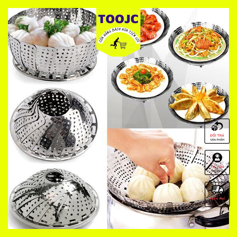 Vỉ hấp Xôi - Vỉ hấp đa năng - Dụng cụ đồ xôi - Dụng cụ hấp đồ đa năng - Vỉ hấp thức ăn 3 chân