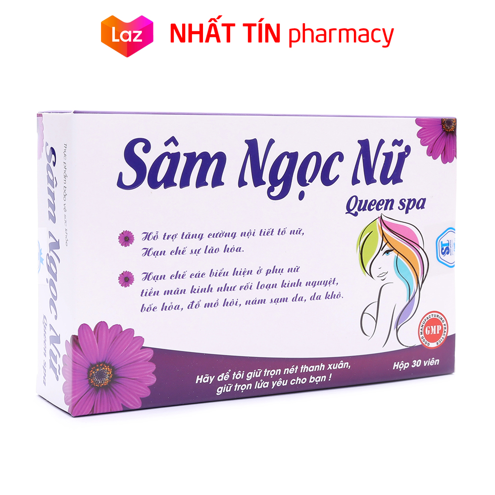 Viên uống tăng nội tiết tố nữ giảm nám sạm da ổn định vòng kinh tăng sinh lý nữ giảm khô hạn Sâm Ngọc Nữ - Hộp 30 viên - NHẤT TÍN PHARMACY