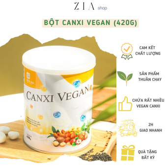 Bột Vegan Canxi  - Bột đậu hạt thuần chay giàu protein, 100% tự nhiên, không biến đổi gen, giúp xương chắc khỏe (hủ 420g)