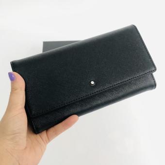 Ví da bò nam, Clutch nam cầm tay, bóp da nam dáng dài, màu đen sang trọng , bảo hành  2 năm.