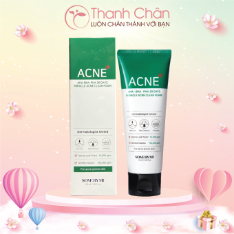 Sữa Rửa Mặt Some By Mi AHA-BHA-PHA 30 Days Miracel Acne Clear Foam