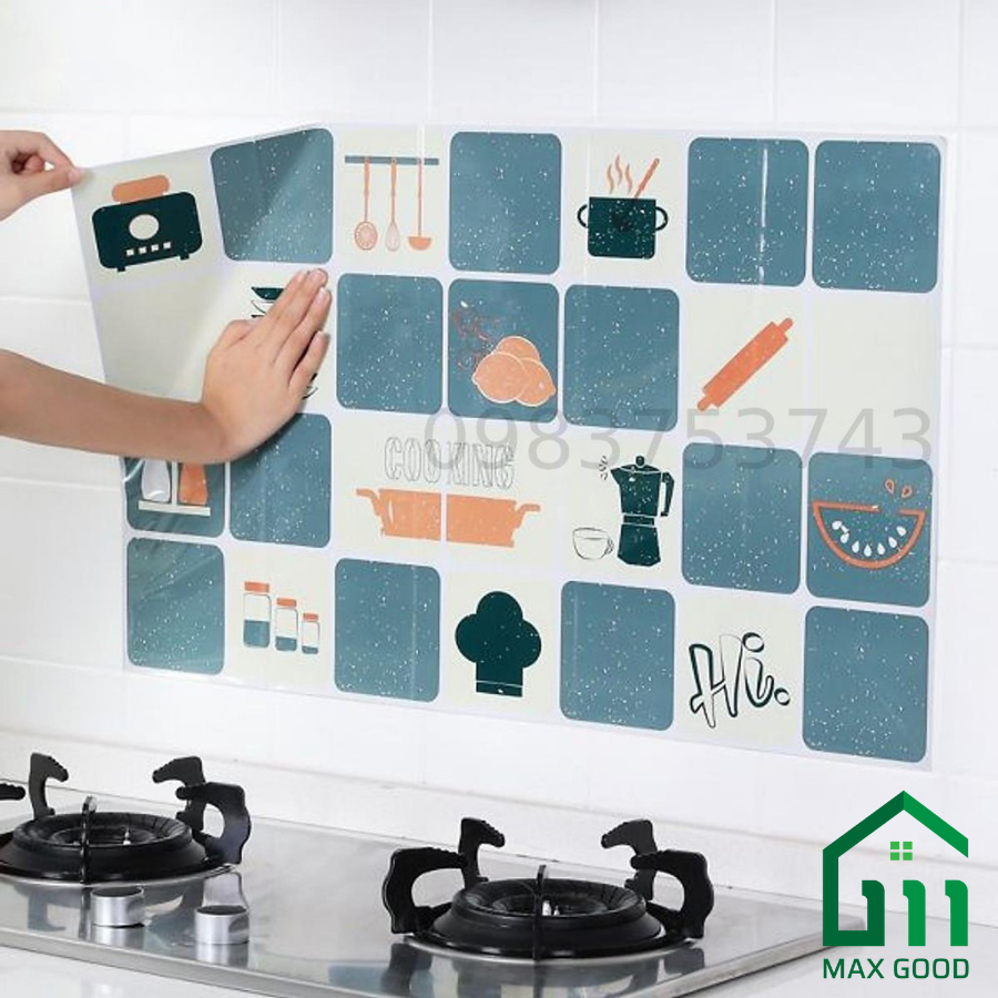 Giấy dán bếp cách nhiệt họa tiết cao cấp
