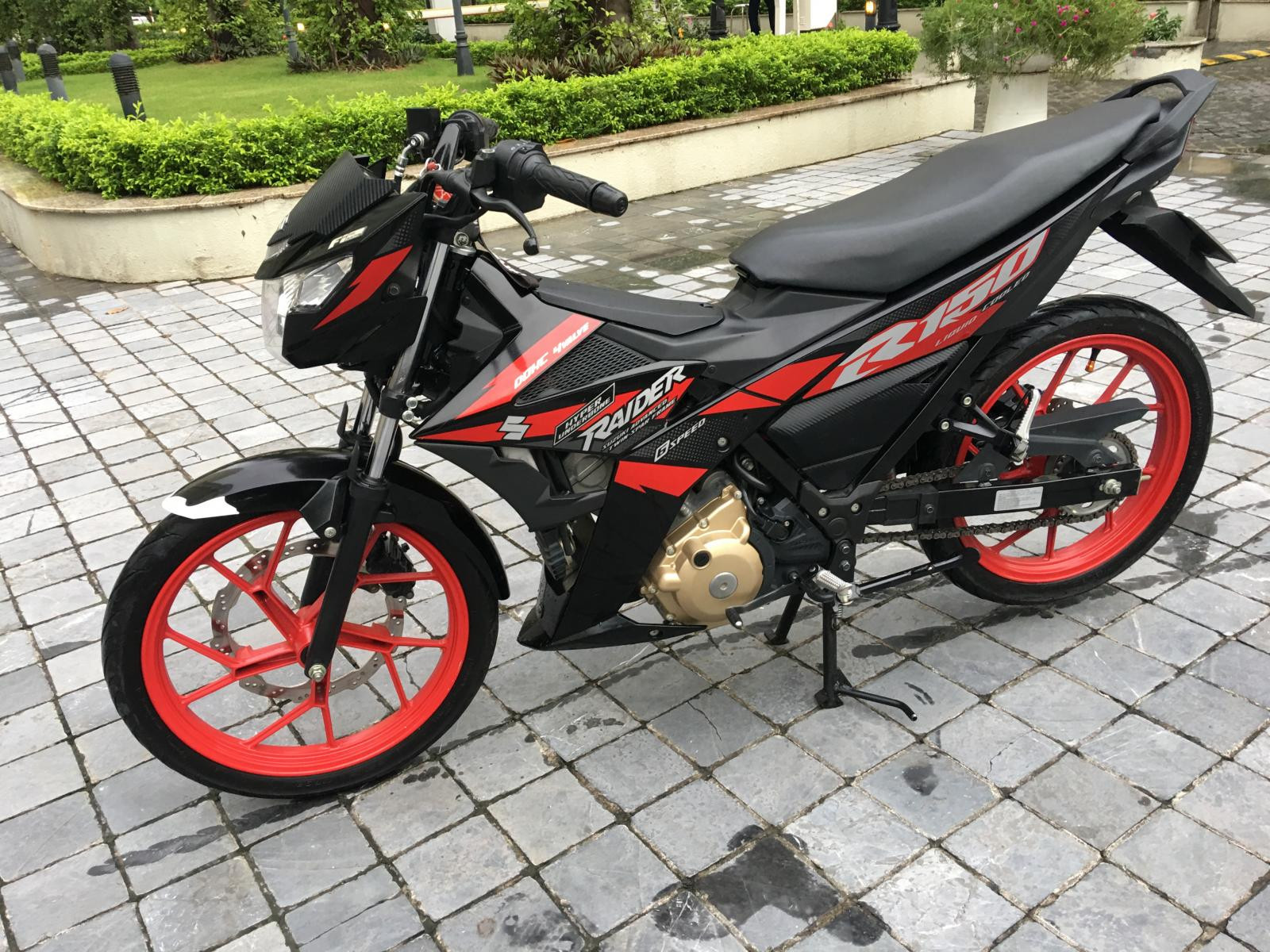 Tem Rời Raider mẫu zin màu đen đỏ trắng xám