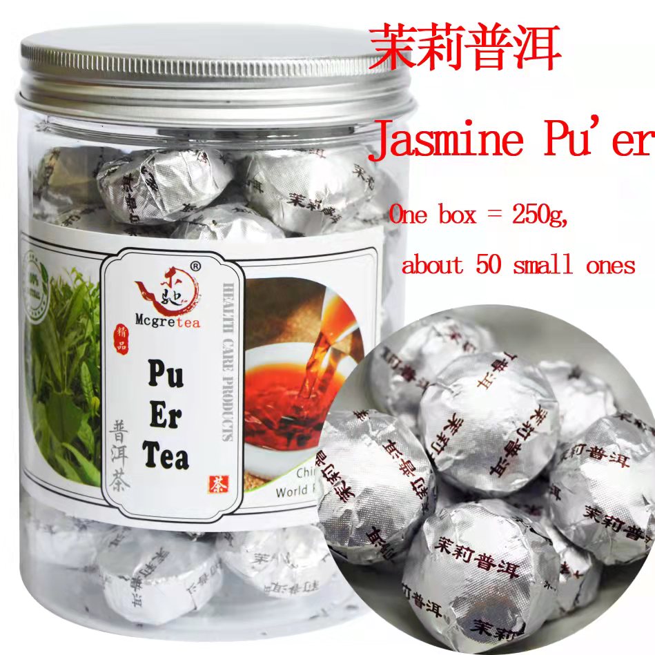 Gambar High quality, fast delivery Yunnan Pu ertea, Cooked Tea Jasmine Fragrant Pu er ???????, Minismall Tuo Jasmine Fragrant Tea Pu Erh, tea 250g 500g