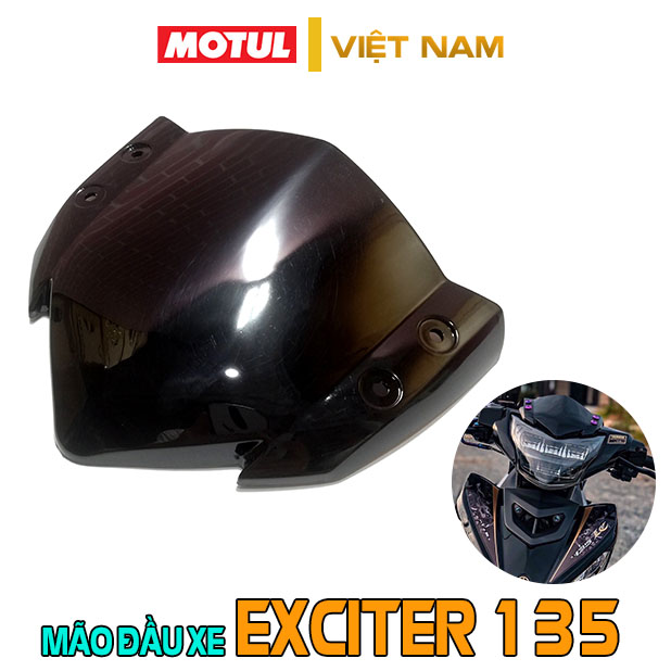 Mão Exciter 135 trang trí nhựa ABS chắn gió, ốp đầu xe Ex 135 mẫu indo