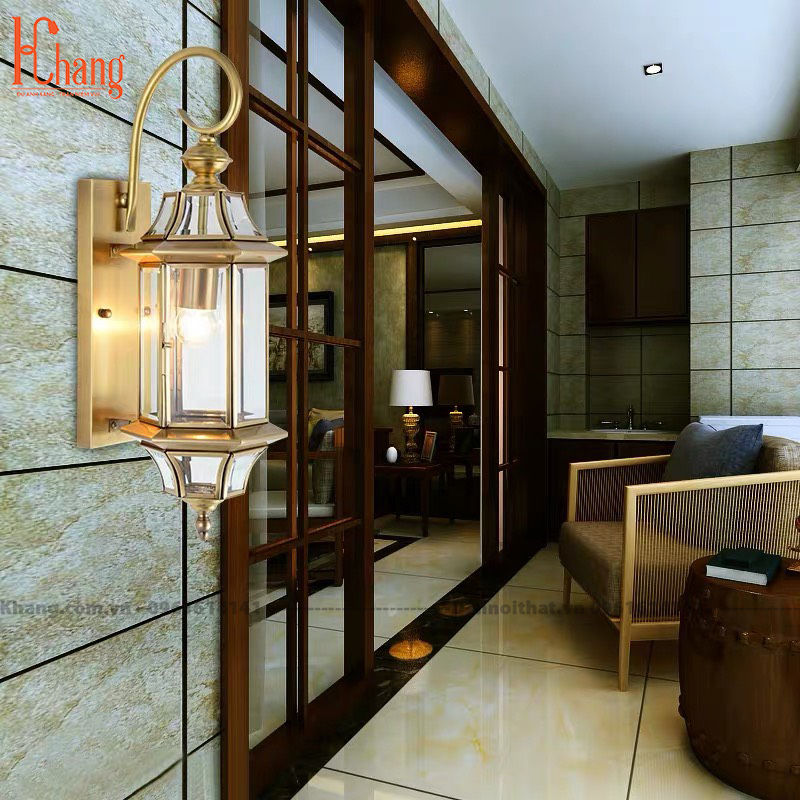 Chia sẻ: 0 Đèn tường đồng kính cao cấp, Đèn cột sảnh chống nước B6018S - Tặng kèm bóng LED