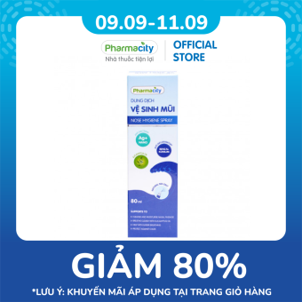 Dung dịch vệ sinh mũi Nose Hygiene Spray Pharmacity (80ml)