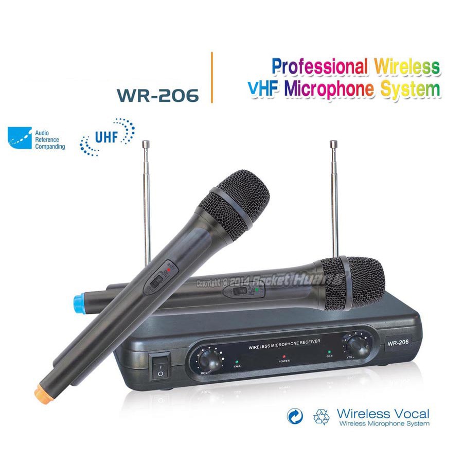 [ CỰC RẺ ] Micro karaoke Bose WR 206 - Micro Karaoke Không Dây Giá Rẻ, Micro không dây sóng UHF - Hát nhẹ Chống Hú Hiệu Quả, Độ Nhạy Cao, Loại Bỏ Tạp Âm Chống Hú Rè Giúp Giọng Hát Trong Trẻo, Tương Thích Với Tất Cả Các Loại Âm Thanh.
