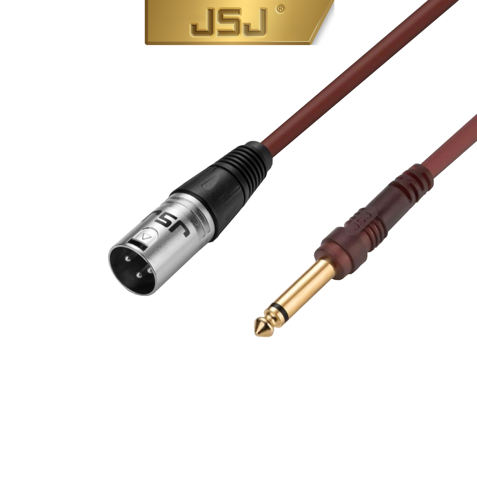 Dây canon (XLR) đực ra đầu 6 ly (6.5mm) đực JSJ 804B dài 1m - 5m vỏ ngoài bao bọc các đầu nối chắc chắn khả năng chịu lực chống nhiễu chịu nhiệt thiết kế bắt mắt truyền tín hiệu ổn định