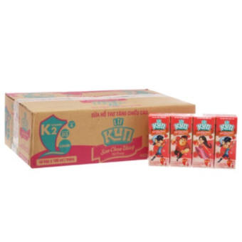 Thùng 48 Hộp Sữa Chua Uống Hương Kem Dâu LiF Kun 180ml