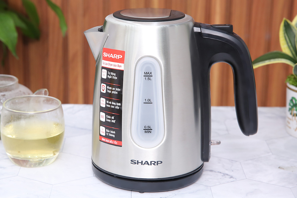 Bình đun siêu tốc sharp 1.5 lít ekj-15evs-st