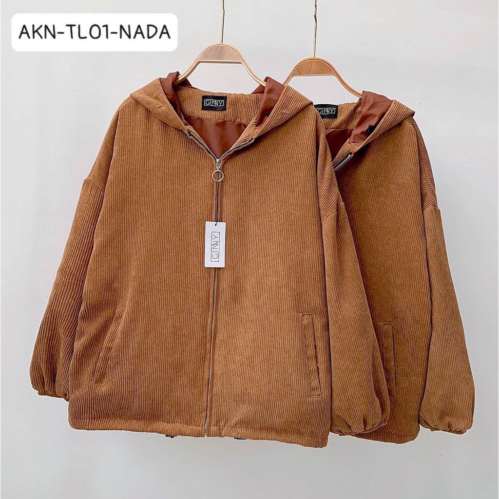 Áo khoác kaki nhung fom rộng