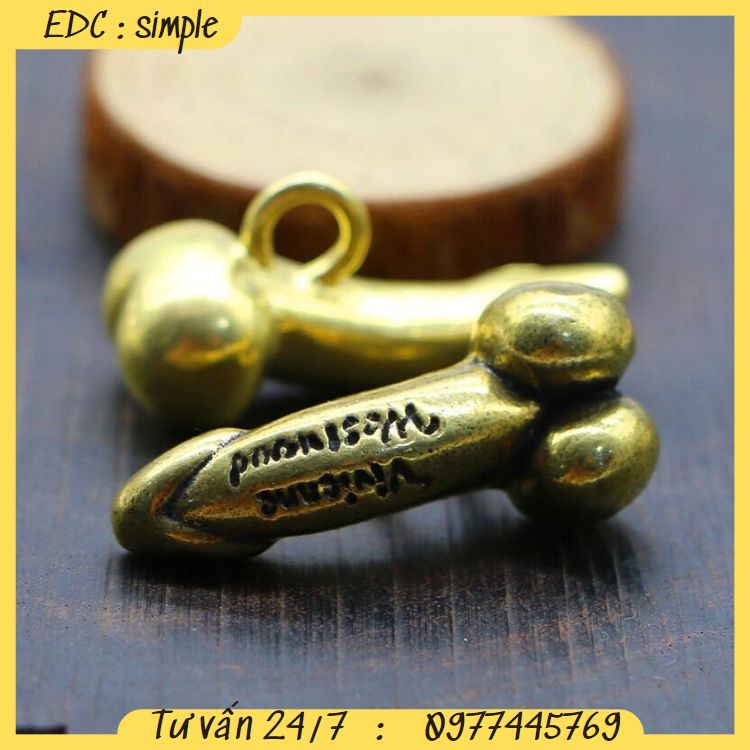 Móc khoá con ciu bằng đồng thau móc khoá đồng độc lạ