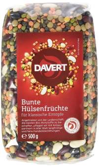 Hỗn hợp các loại đậu hữu cơ Davert - 500gr