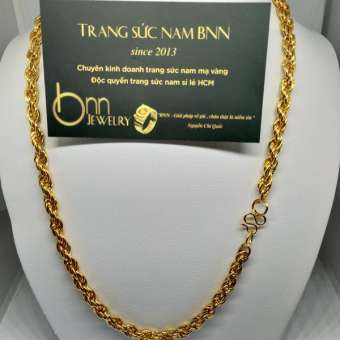 Dây chuyền vòng cổ nam mạ vàng 24k dây xoắn MG205