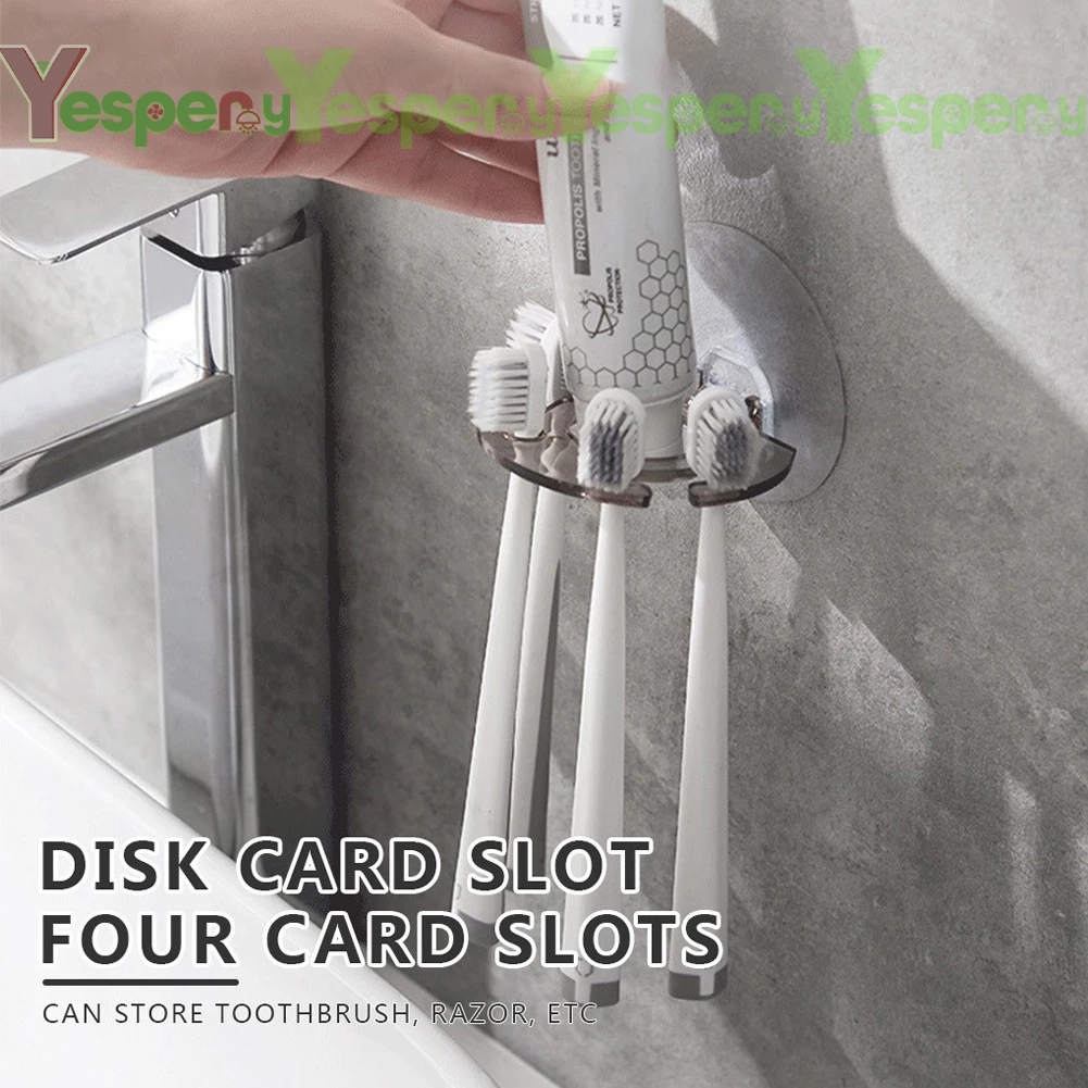 Yespery giá để bàn chải đánh răng phòng tắm giá để kem đánh răng gắn tường tự dính giá để máy cạo râu