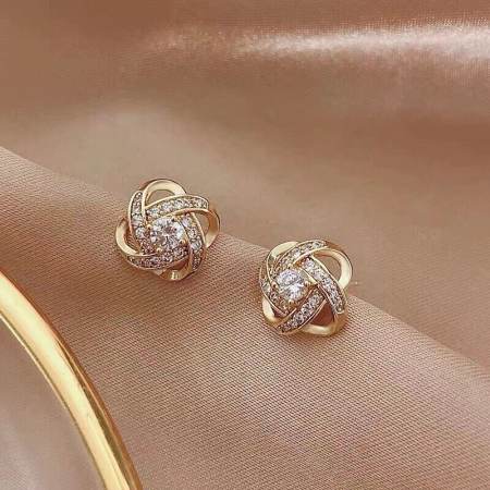A&J High quality rose gold plated Crystal women's Earrings